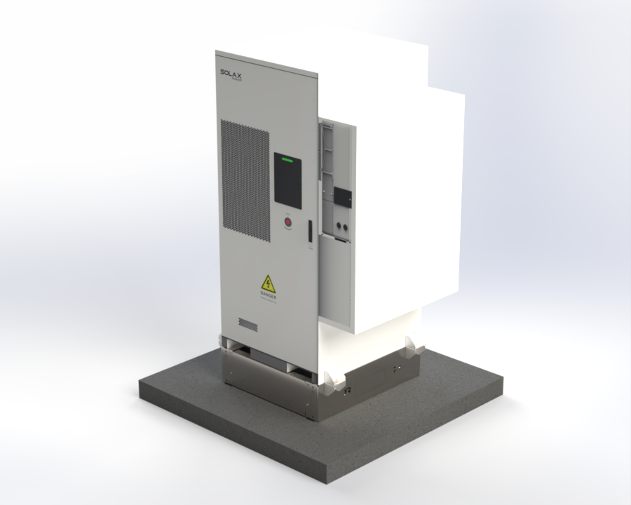 Onderframe - set variabele hoogte SOLAX AELIO-P50B100 en AELIO-P60B100 isometrisch
