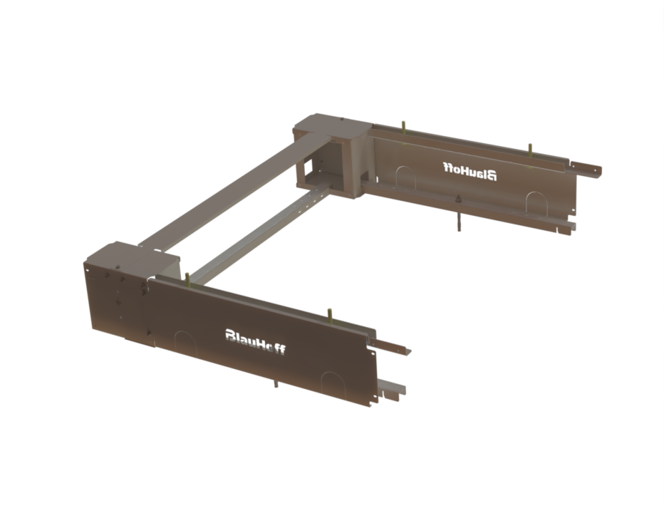 BlauHoff S2 uitbreidingsframe voor batterijopslag op een ROEF onderconstructie